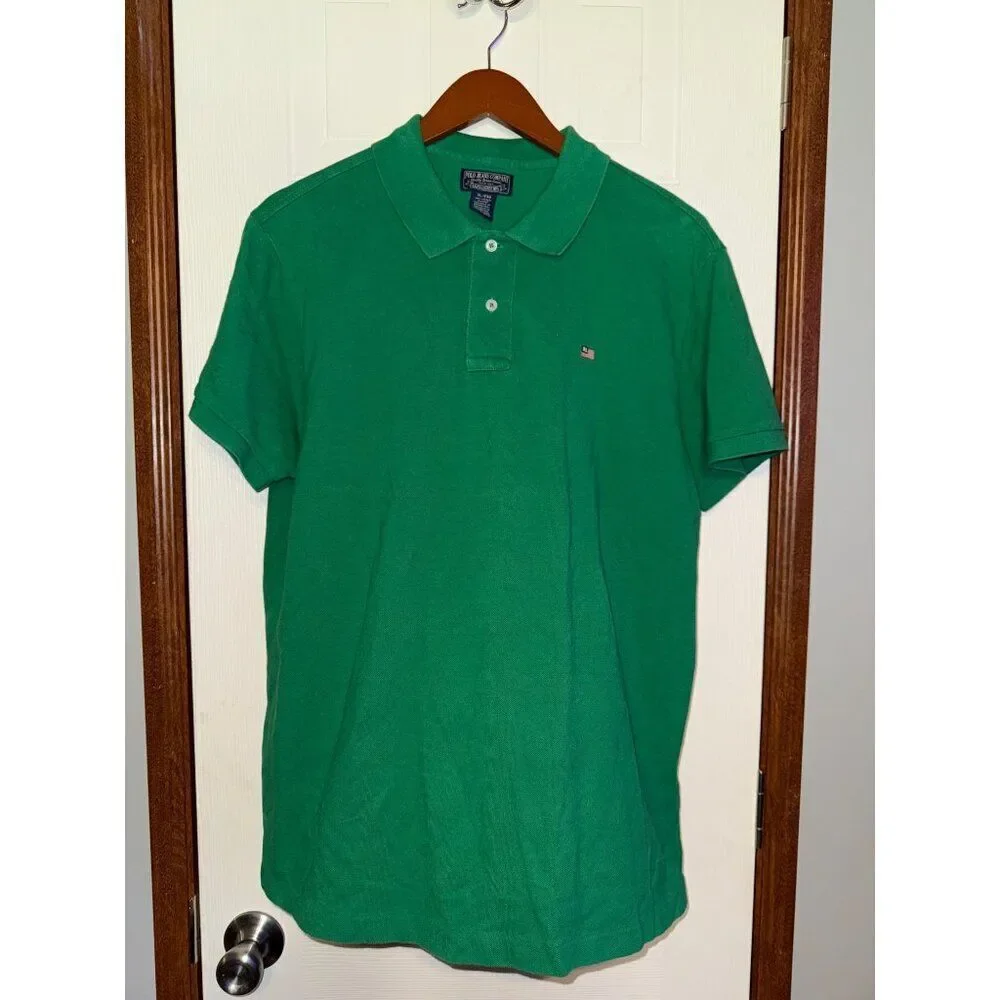 Polo Ralph Lauren Jeans Company Green Short‎ Sleeve Polo Shirt SIZE XL